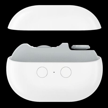 White Multi-Function Electric Nail File - Built-in Storage Space, LED Light, Quiet Operation