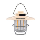 Beige Vintage LED Camping Lantern - Rechargeable, Stepless Dimming, Power Bank