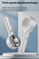 Pink Rechargeable Pet Grooming Brush with UVC Sterilizer & Mist Spray