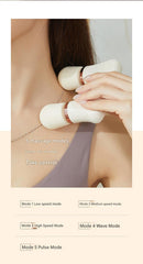 Pink Portable Dual Head Mini Massager - 5 Modes, Quiet Operation, USB-C Rechargeable