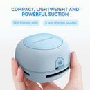 Green Cordless Tabletop Crumb Sweeper - USB Rechargeable Mini Vacuum for Desk