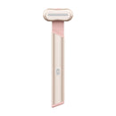 Rose Gold Electric Eye Massager Pen with Red & Blue Light Therapy - Heated Vibration Wand