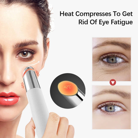 Rechargeable Eye Care Pen with Sterilizing Base - 3-Color Phototherapy Heat & Vibration