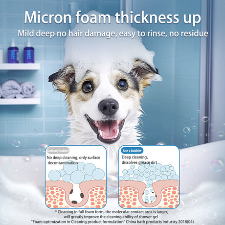 Dark blue Electric Pet Shampoo Foamer Gun - Dense Foam, Quiet Operation, Easy Bath