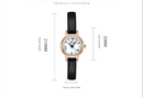 Rose Shell White Plate Red Ribbon Delicate Women's Watch - 20mm Roman Numeral Dial, Leather Strap