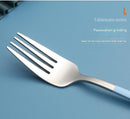 2 - pcs Black Reusable Travel Utensil Set with Case - 304 Stainless Steel Spoon, Fork & Chopsticks