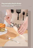 White Mini Hand Mixer with Frother & Balloon Whisk Heads - Rechargeable Kitchen Tool