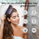 Black Vibrating Scalp Massager Comb - LED Therapy & Oil Infuser for Hair Growth