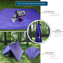 Blue Portable Outdoor Camping Poncho - Can be used as Raincoat, Tarp, Ground Cover