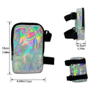 Green Shiny Holographic Thigh Holster Bag - Hands-Free Festival & Hiking Gear