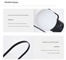 Silver Portable Rechargeable LED Lantern Lamp - Touch Control 3-Color Dimmable Desk Light