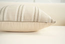 Textured Vertical Striped Pillowcases - Scandinavian Home Decor Accents (Green Stripes Pair - 45x45cm)