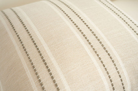 Textured Vertical Striped Pillowcases - Scandinavian Home Decor Accents (Green Stripes Pair - 45x45cm)