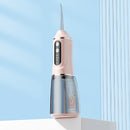 Portable Electric Oral Irrigator with 4 Nozzles 3 Pressure Modes - Pink