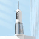 Portable Electric Oral Irrigator with 4 Nozzles 3 Pressure Modes - White
