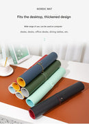 Green Extra-Large Leather Table Mat for Study & Work - Pad for Students & Office Use (100x50cm)