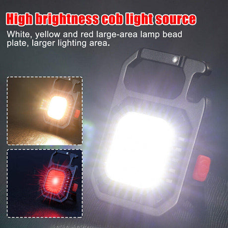 2 pcs Rectangle Mini flashlight for outdoor and self-defense use