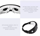 White Touch-Control Rechargeable Heated  Eye Massager for Daily Use