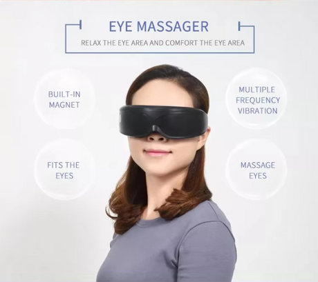 White Touch-Control Rechargeable Heated  Eye Massager for Daily Use
