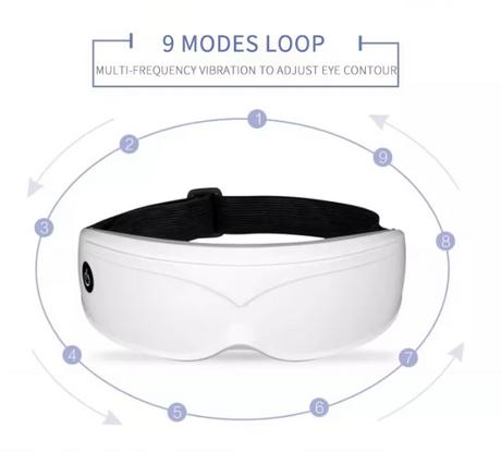 Black Touch-Control Rechargeable Heated  Eye Massager for Daily Use