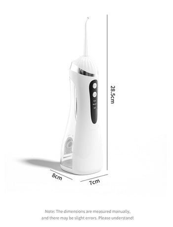 White Portable Ultrasonic Oral Irrigator with 3 Cleaning Modes Smart Teeth Cleaning Machine