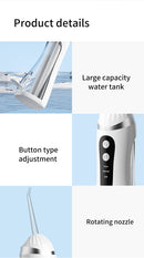 Blue Portable Ultrasonic Oral Irrigator with 3 Cleaning Modes Smart Teeth Cleaning Machine