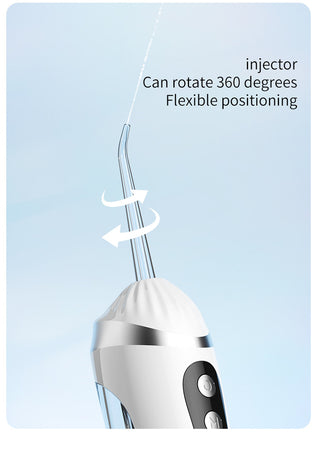 Black Portable Ultrasonic Oral Irrigator with 3 Cleaning Modes Smart Teeth Cleaning Machine