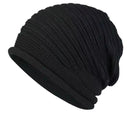 Black Warm & Stylish Women's Knitted Beanie Hats (3-Pack) - Perfect for Cold Weather Comfort