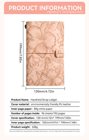Purple 2-Pack Vintage Floral Embossed PU Leather Journals - 192 Pages Each