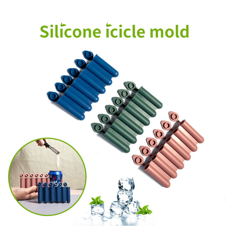 Green Bottle & Can Friendly Ice Stick Molds - 6-Cup Design, Set of 10