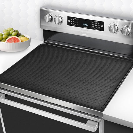 Black Extra Large Silicone Countertop Protector & Dish Drying Mat - Dishwasher Safe (71x50cm)