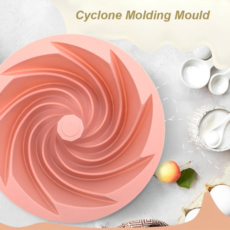Green Non-Stick Silicone Cyclone Cake Pan Set (10 Molds) - Perfect for Desserts