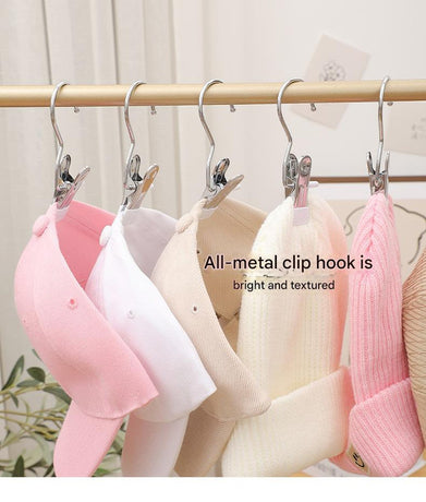 Dark green Stainless Steel Hanging Clips (35 PCS) - Strong Grip for Pants, Hats, Socks, Laundry