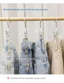 Blue Stainless Steel Hanging Clips (35 PCS) - Strong Grip for Pants, Hats, Socks, Laundry