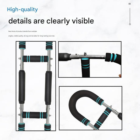 Gray black Adjustable U-Shaped Arm Exerciser - For Home Fitness Strength Training (40kg)