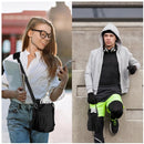 Grey Portable Crossbody Water Bottle Holder with Multiple Pockets - Thermal Cooler Bag
