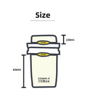 White Portable salad cup with ingredient compartment and fork and spoon - enjoy breakfast on the go