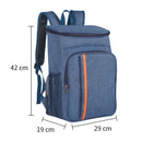 Blue Leakproof Insulated Backpack Cooler - Durable Oxford Cloth, for Travel & Picnics
