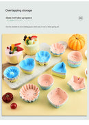 Style 4 Silicone Mini Cake Molds (30 Pack) -  For Cupcakes, Desserts (7.5x7.5x2.5cm)