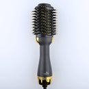 Gold 3-in-1 Hot Air Brush Hair Dryer & Styler - Volumizer, Straightener, Curler