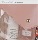 Black Chic Envelope Makeup Bag with Transparent Waterproof Design