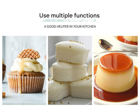 Style 9 Silicone Mini Cake Molds (30 Pack) -  For Cupcakes, Desserts (6.5x6.5x3cm)