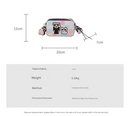 Beige Unique Doodle Print PU Leather Bag - Lightweight Crossbody with Character
