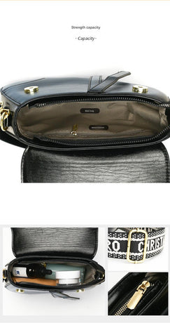 Silver Chic Saddle Crossbody Bag with Wide Guitar Strap - PU Leather
