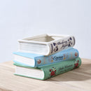 Literary Book Vase - Creative Ceramic Planter & Desk Organizer(Stack of books)