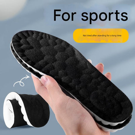 Black 5 pcs 4D Cloud Technology Shoe Inserts - High Rebound, Super Soft, Breathable, Athletic Support (size : 35-36/235mm)