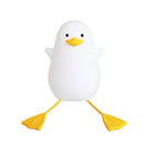 Cute Gull Silicone Night Light - Tap Control, USB Rechargeable, Kids Bedroom (Warm light three-speed yellow mouth)