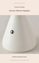 Red Mushroom LED Table Lamp - Rechargeable, 3-Color Touch Dimmable, USB-C