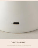 Red Mushroom LED Table Lamp - Rechargeable, 3-Color Touch Dimmable, USB-C