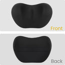 Grey Ergonomic Memory Foam Car Headrest & Lumbar Support Cushion Set - Driving Comfort Neck & Back Pillow